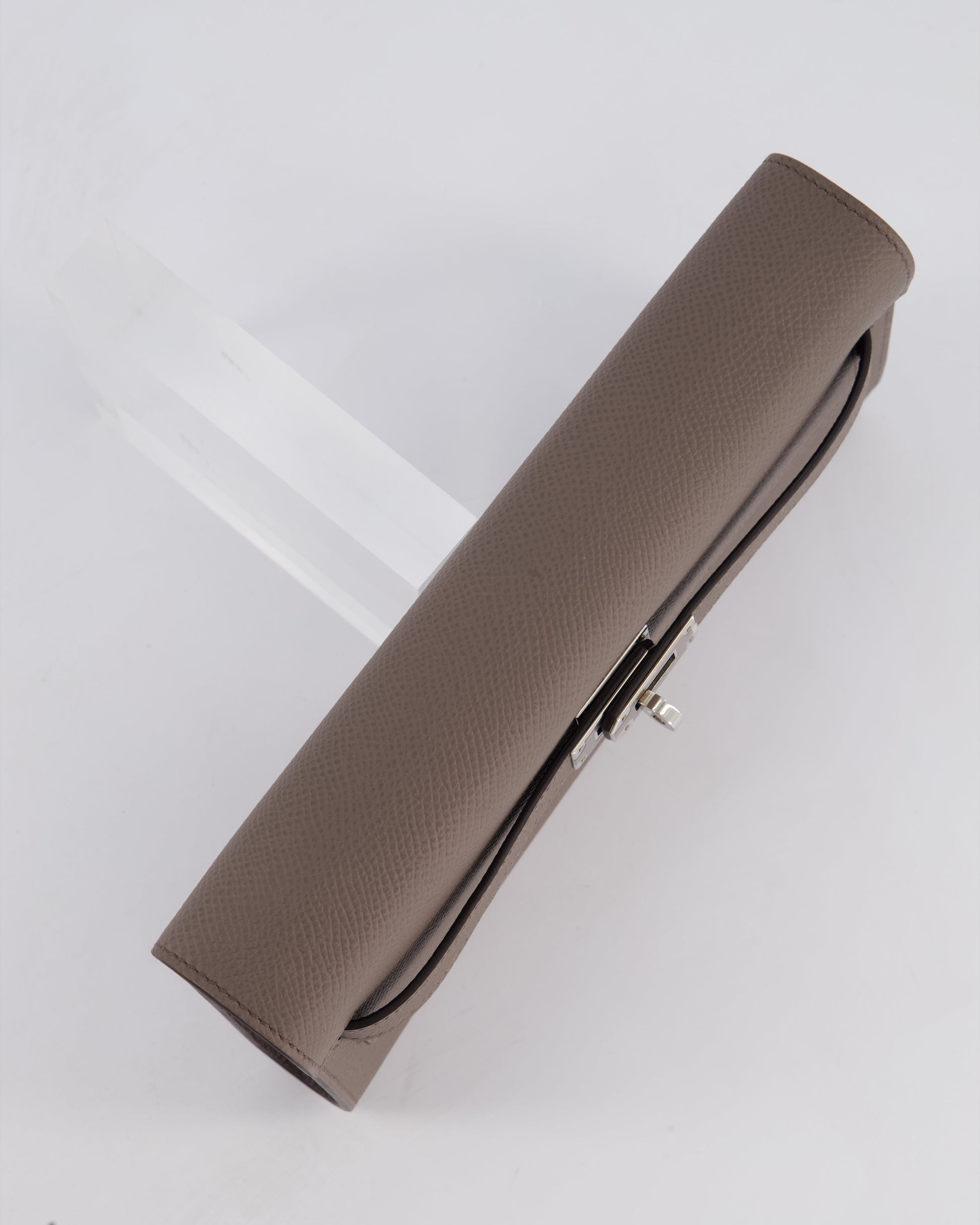 Hermes Kelly To Go Bag in Gris Etain Epsom Leather with Palladium Hardware