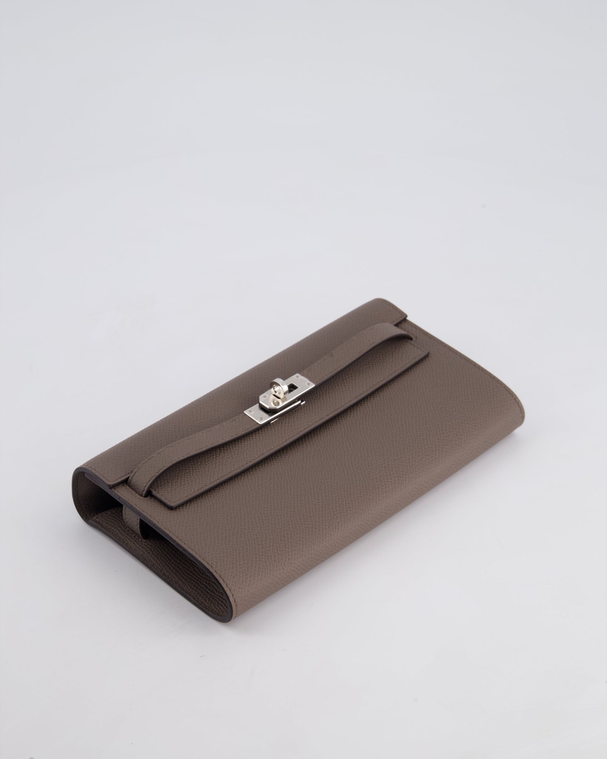 Hermes Kelly To Go Bag in Gris Etain Epsom Leather with Palladium Hardware