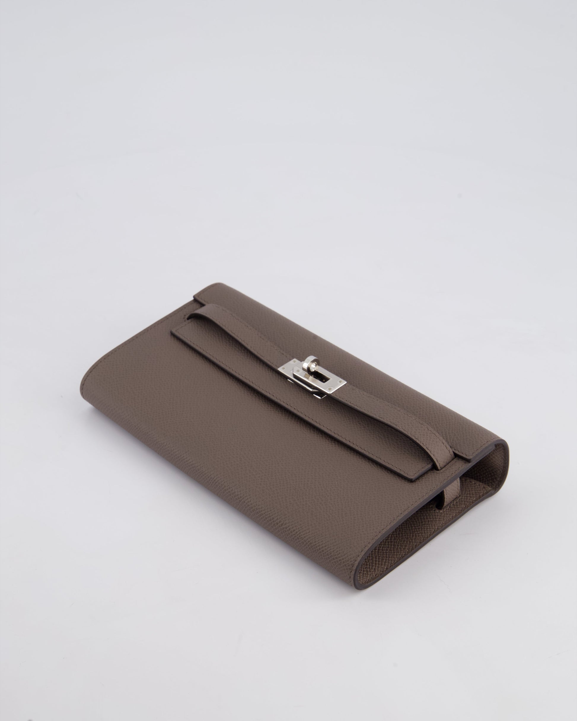 Hermes Kelly To Go Bag in Gris Etain Epsom Leather with Palladium Hardware