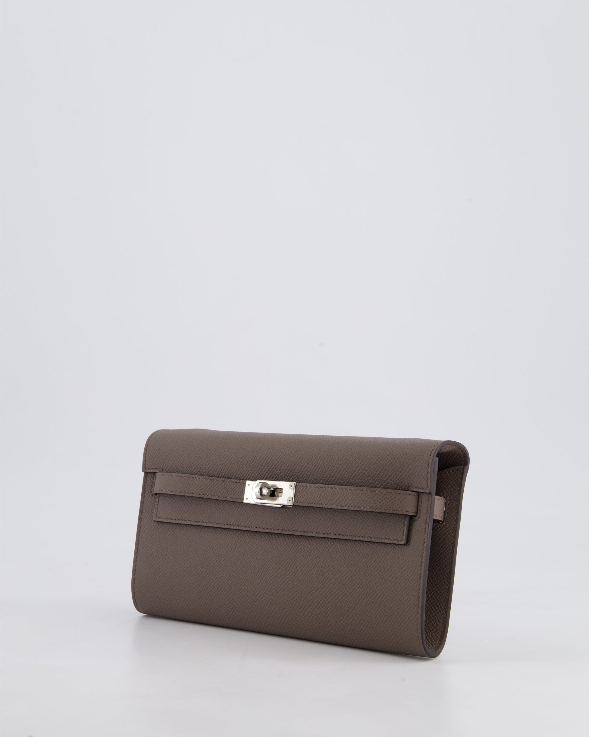 Hermes Kelly To Go Bag in Gris Etain Epsom Leather with Palladium Hardware
