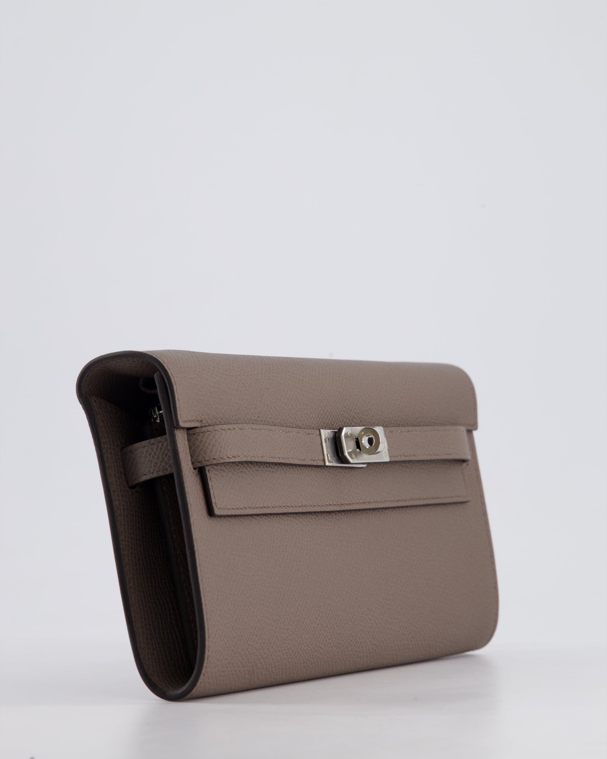 Hermes Kelly To Go Bag in Gris Etain Epsom Leather with Palladium Hardware