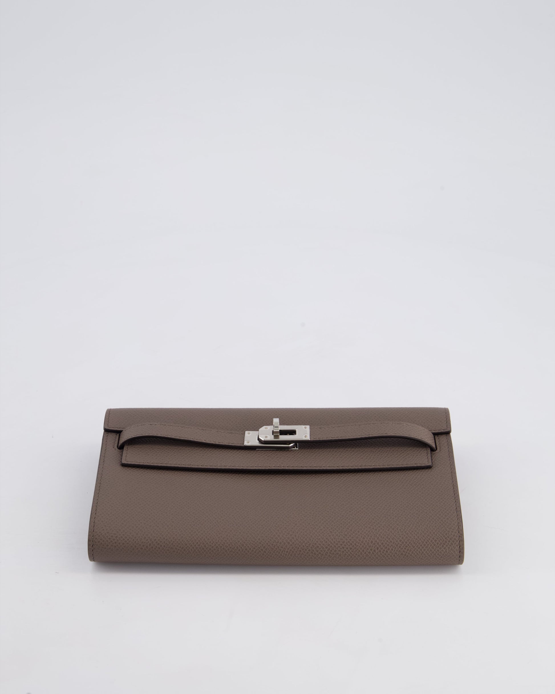 Hermes Kelly To Go Bag in Gris Etain Epsom Leather with Palladium Hardware