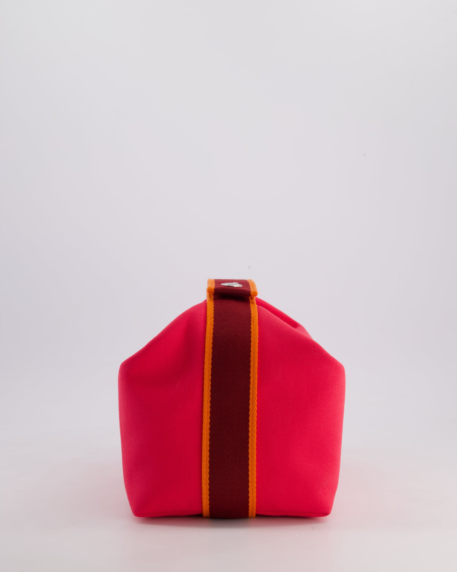 Hermes Large Bride-a-Brac Case in Hibiscus Canvas with Palladium Hardware