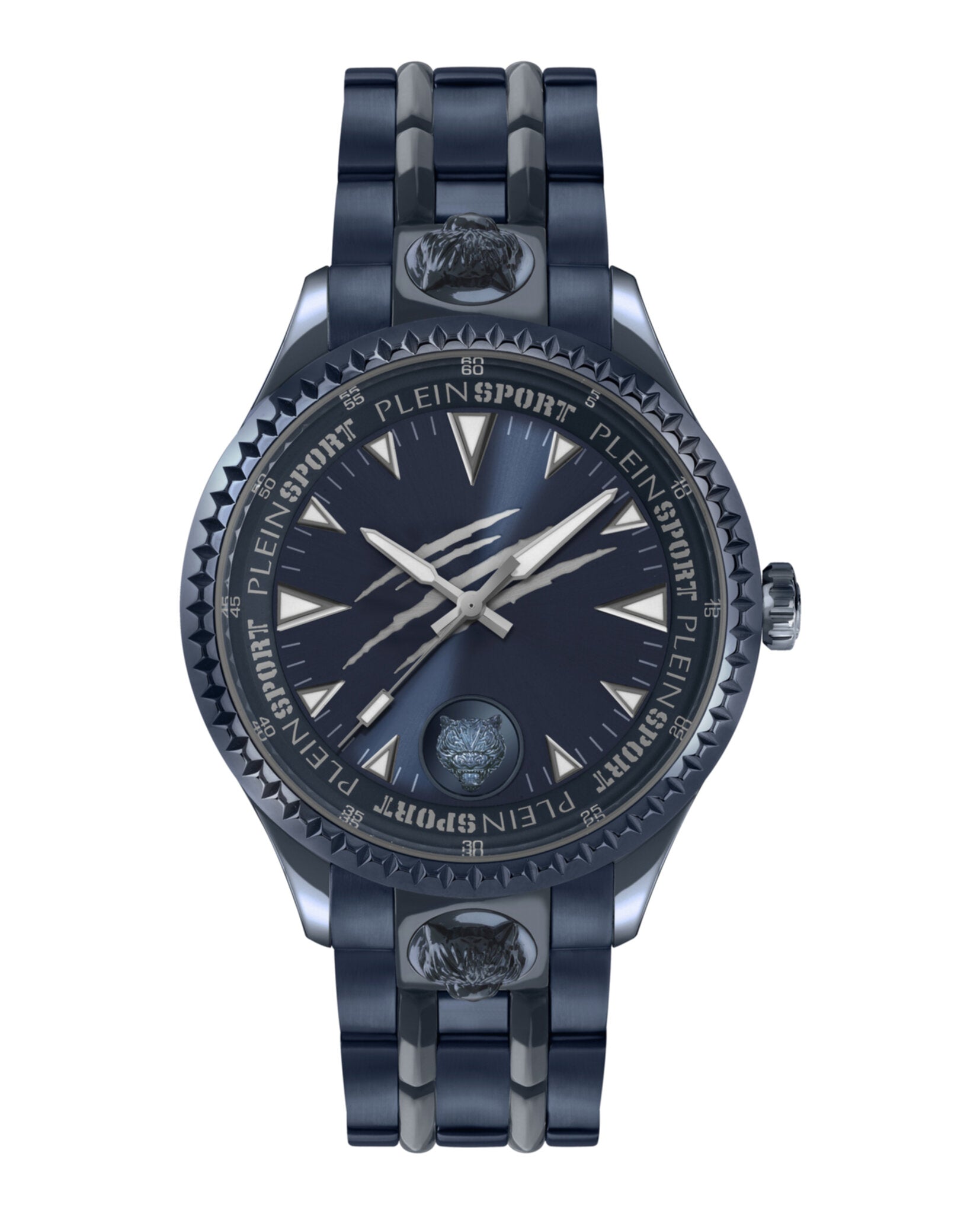 Plein Sport Mens Blue 45mm Bracelet Fashion Watch Blue