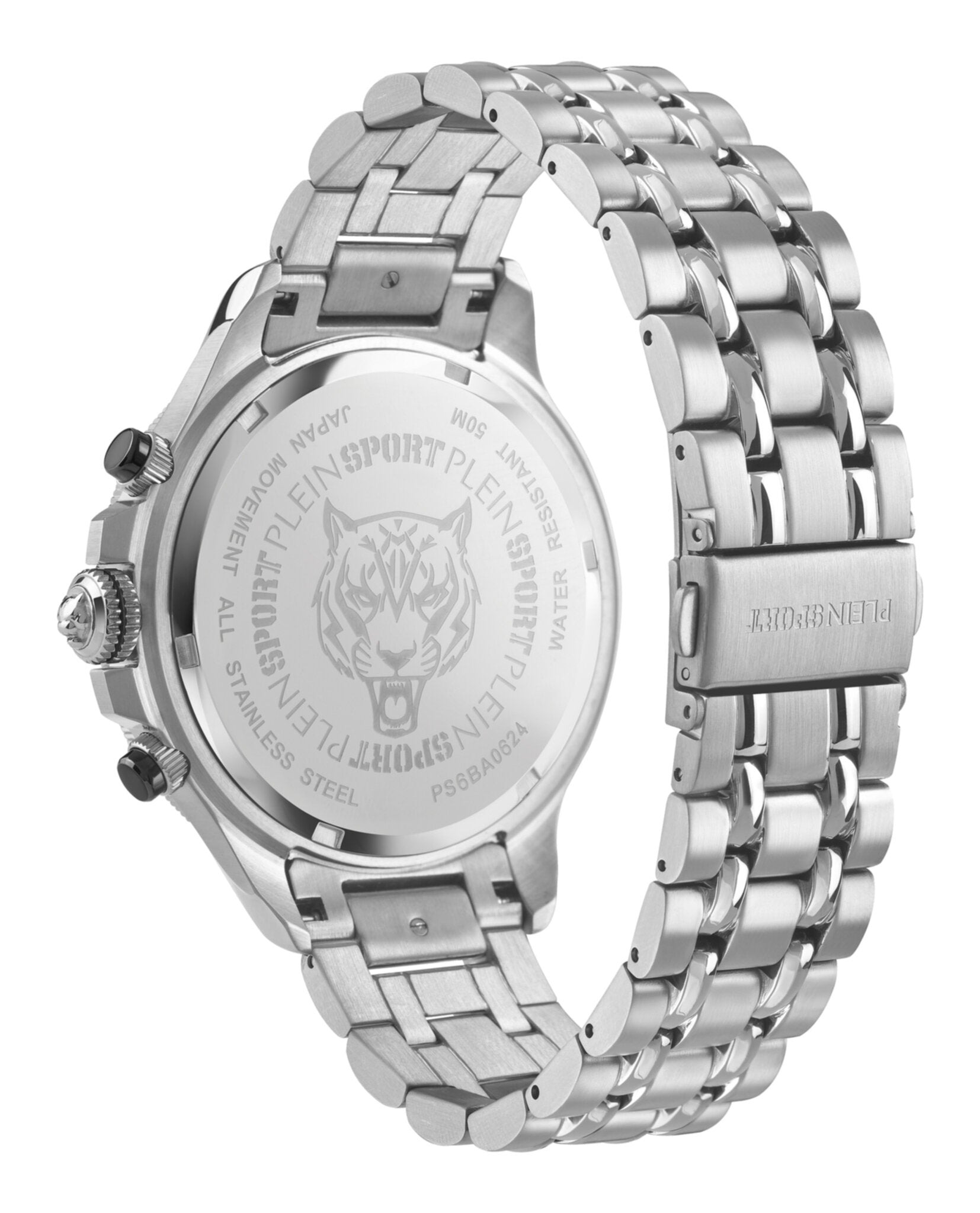 Plein Sport Mens  Stainless Steel 47mm Bracelet Fashion Watch