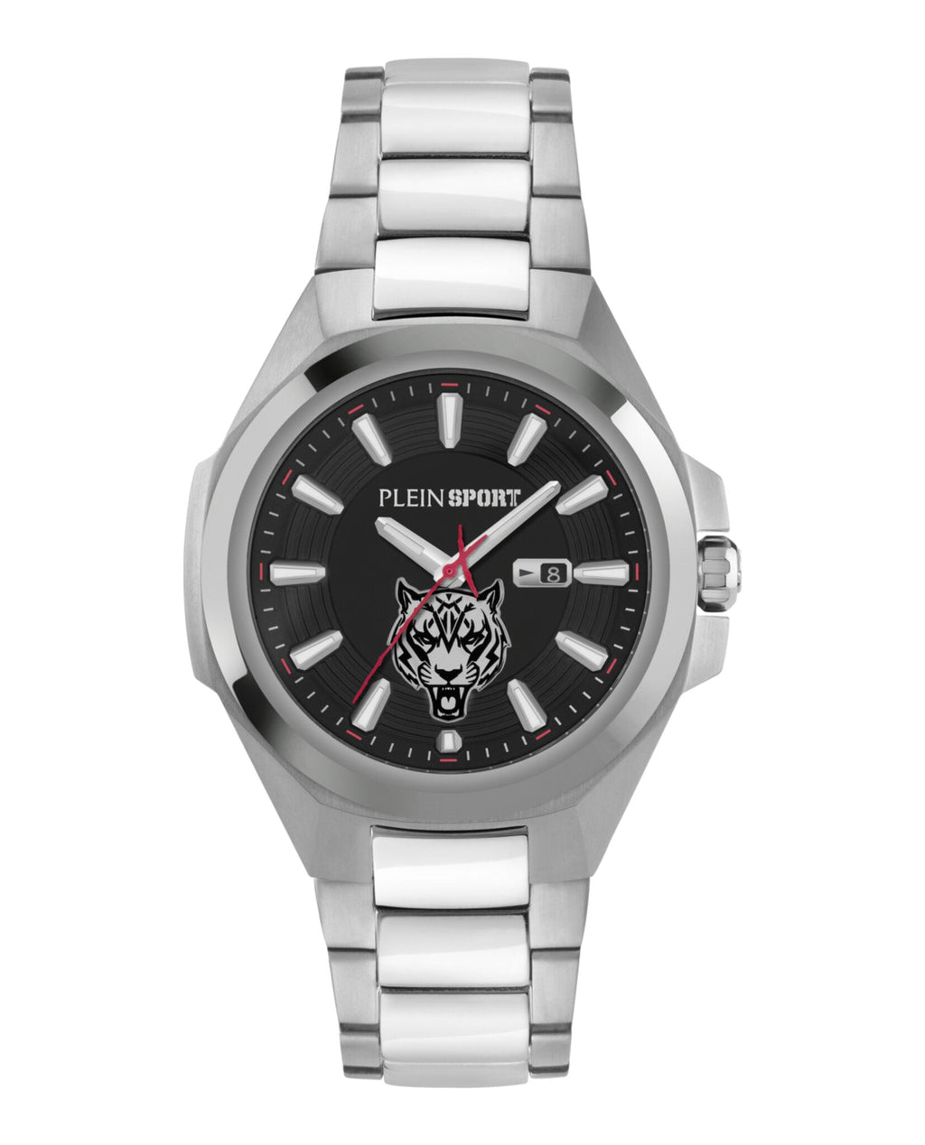 Plein Sport Mens Stainless Steel 47mm Bracelet Fashion Watch Stainless Steel