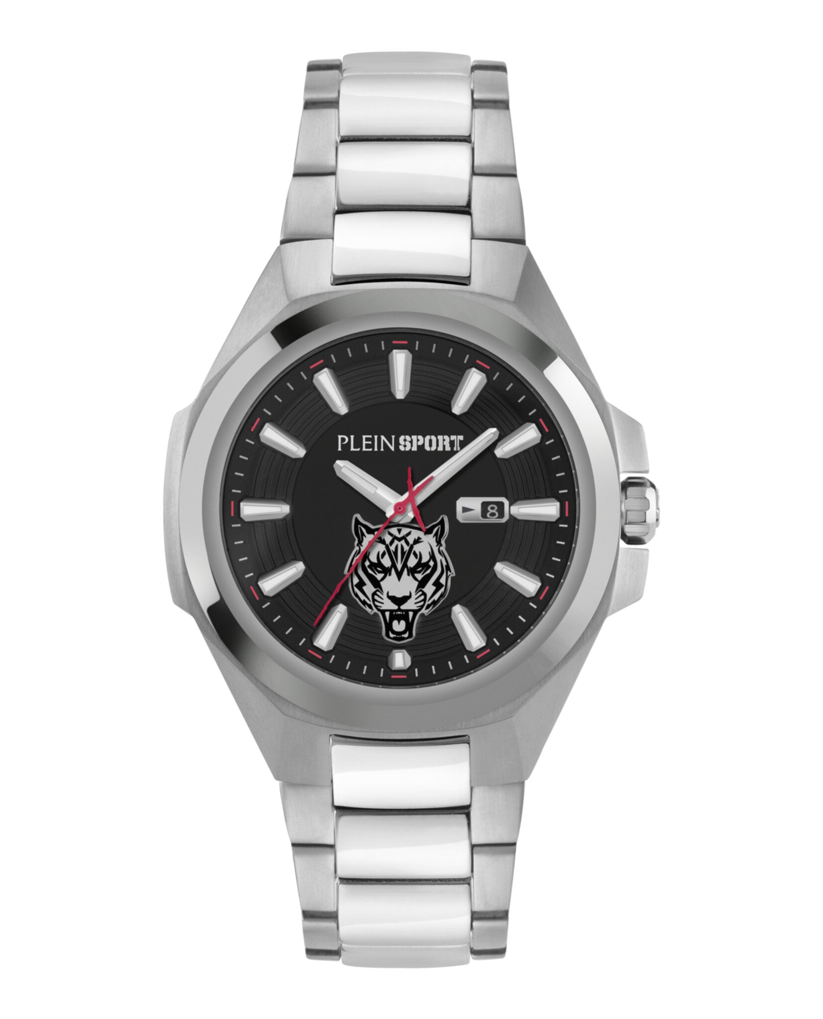 Plein Sport Mens Stainless Steel 47mm Bracelet Fashion Watch Stainless Steel