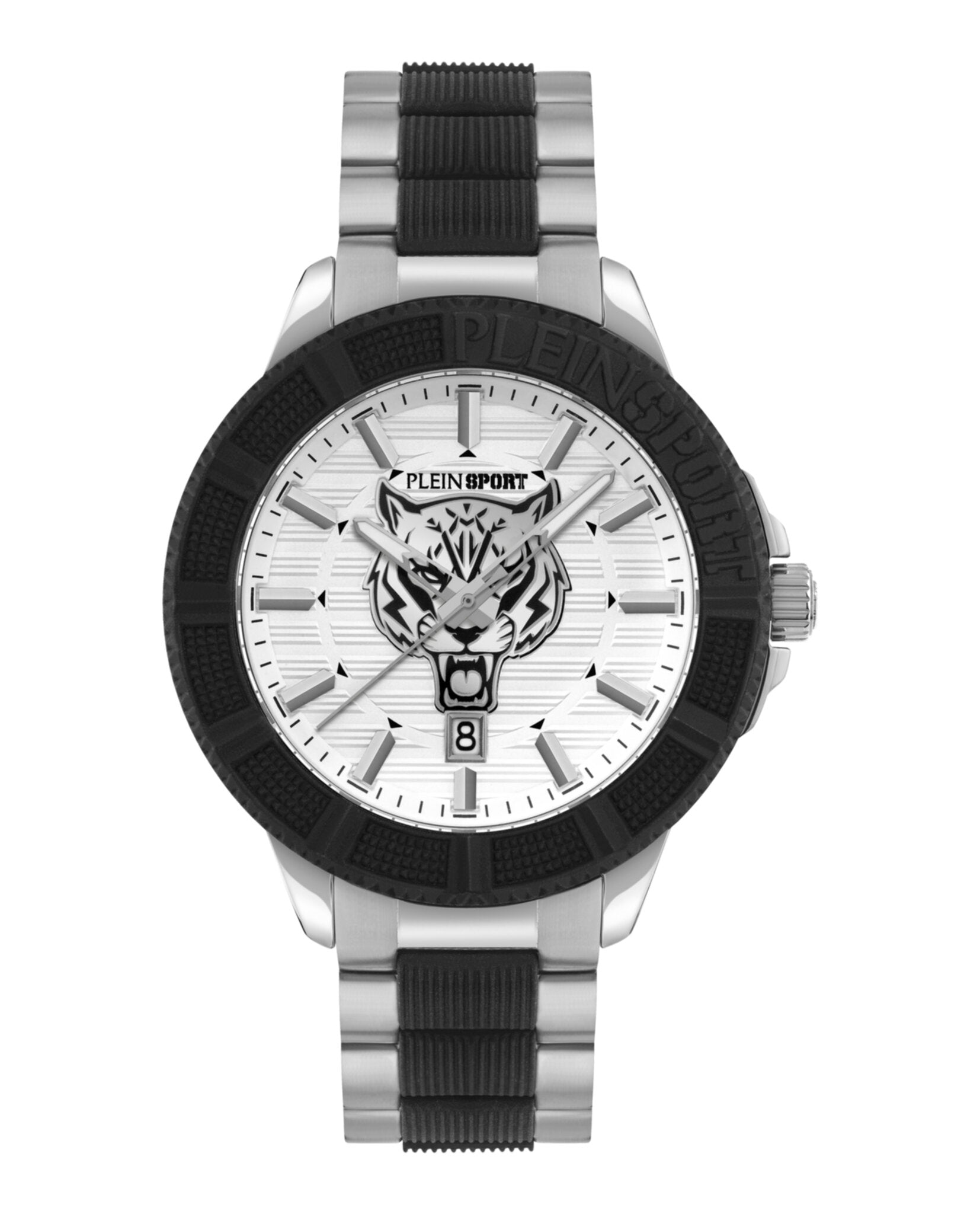 Plein Sport Mens Two Tone 45mm Bracelet Fashion Watch Two Tone