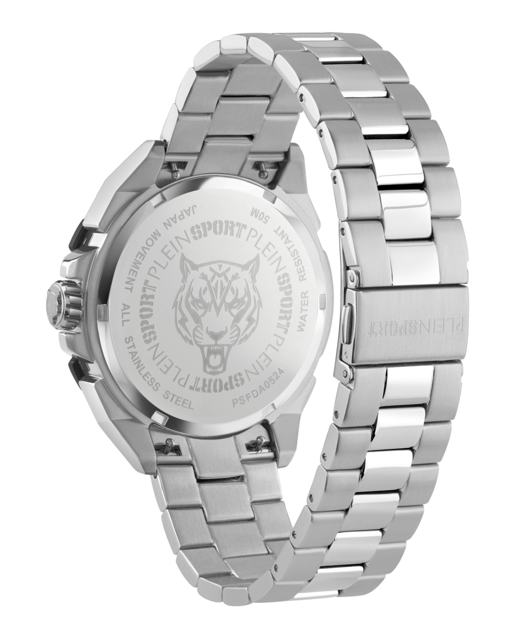 Plein Sport Mens  Stainless Steel 47mm Bracelet Fashion Watch