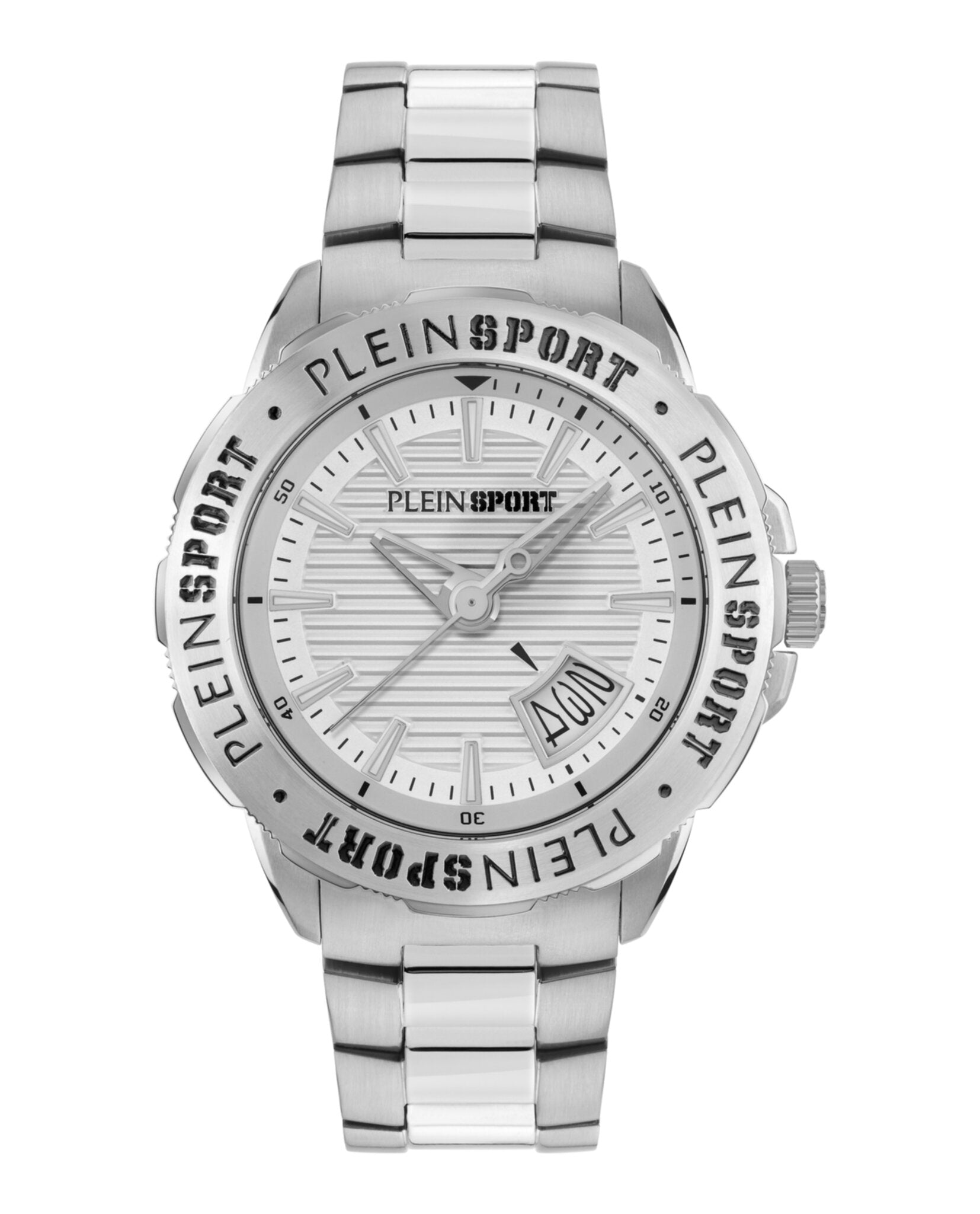 Plein Sport Mens Stainless Steel 44mm Bracelet Fashion Watch Stainless Steel