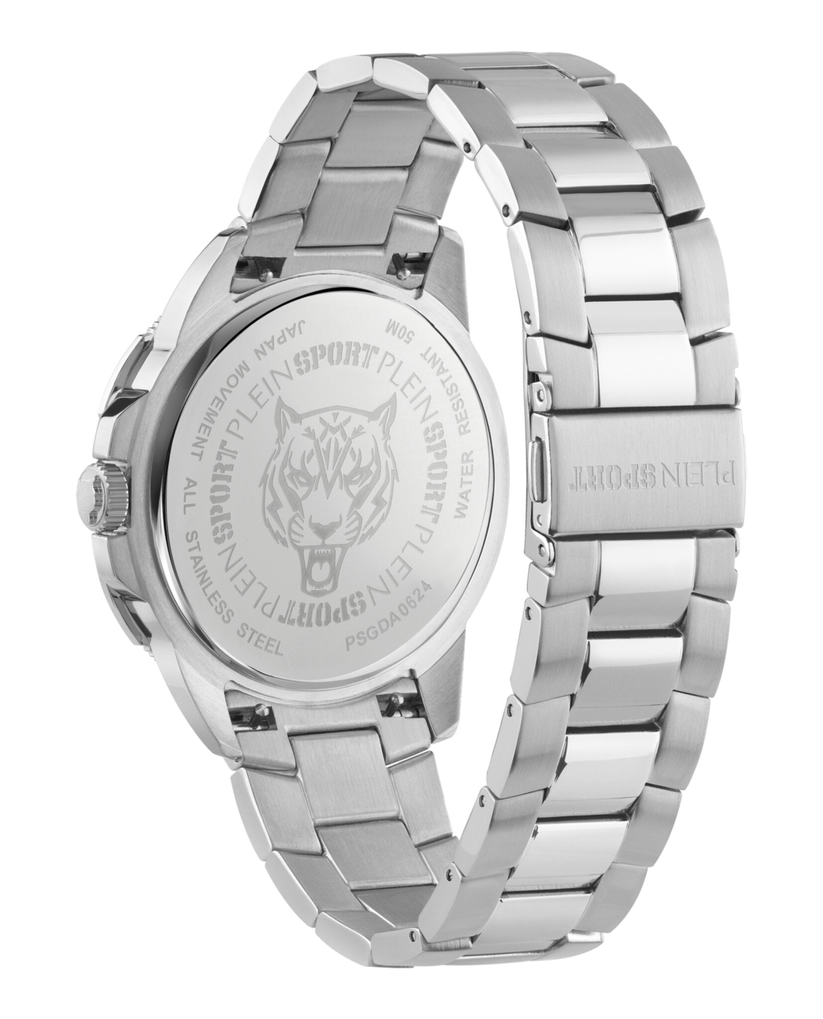 Plein Sport Mens  Stainless Steel 44mm Bracelet Fashion Watch
