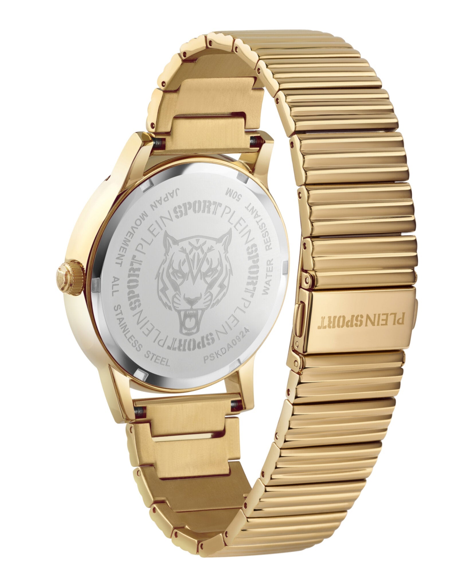 Plein Sport Mens  Gold 44mm Bracelet Fashion Watch