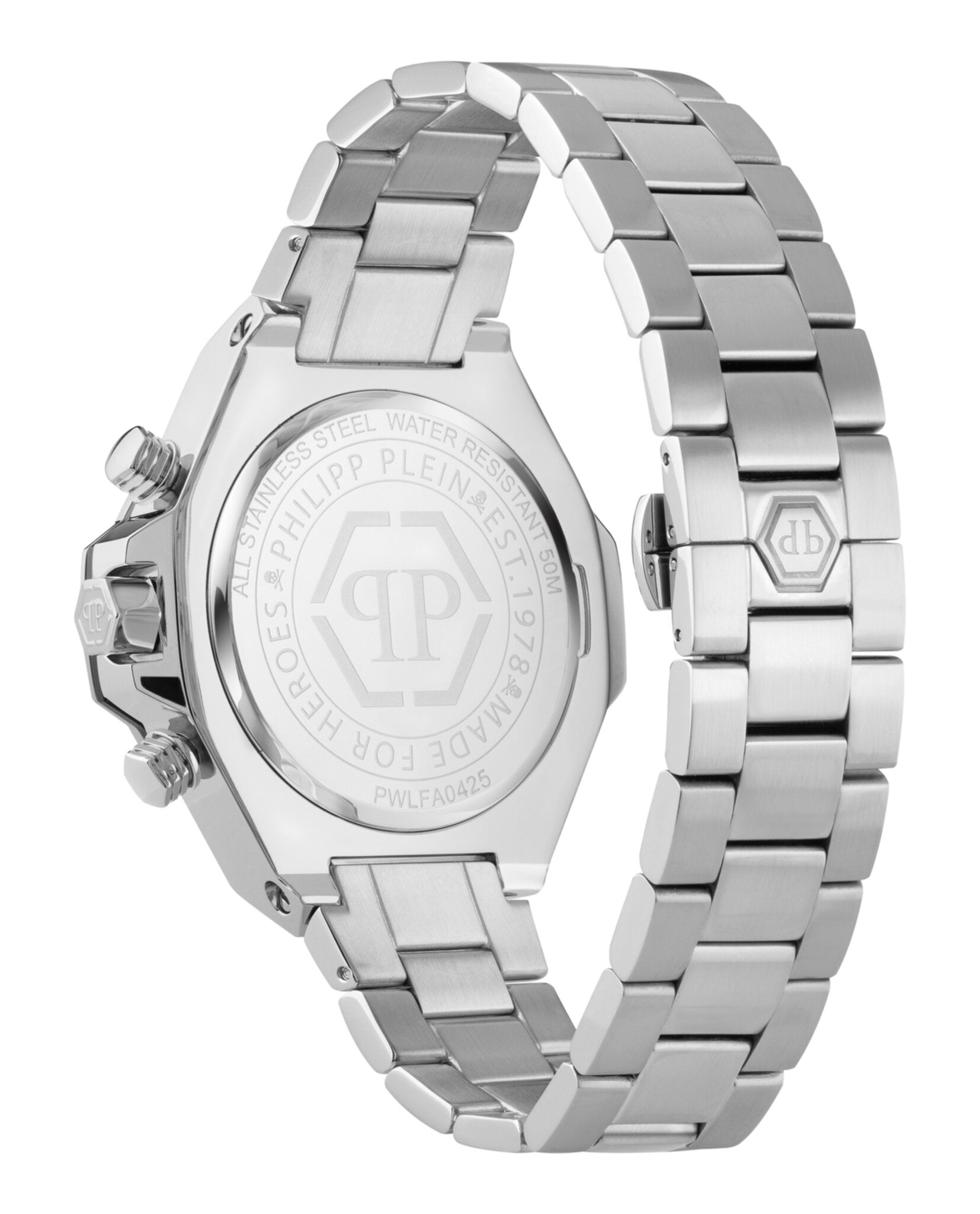 Philipp Plein Mens  Stainless Steel 46mm Bracelet Fashion Watch
