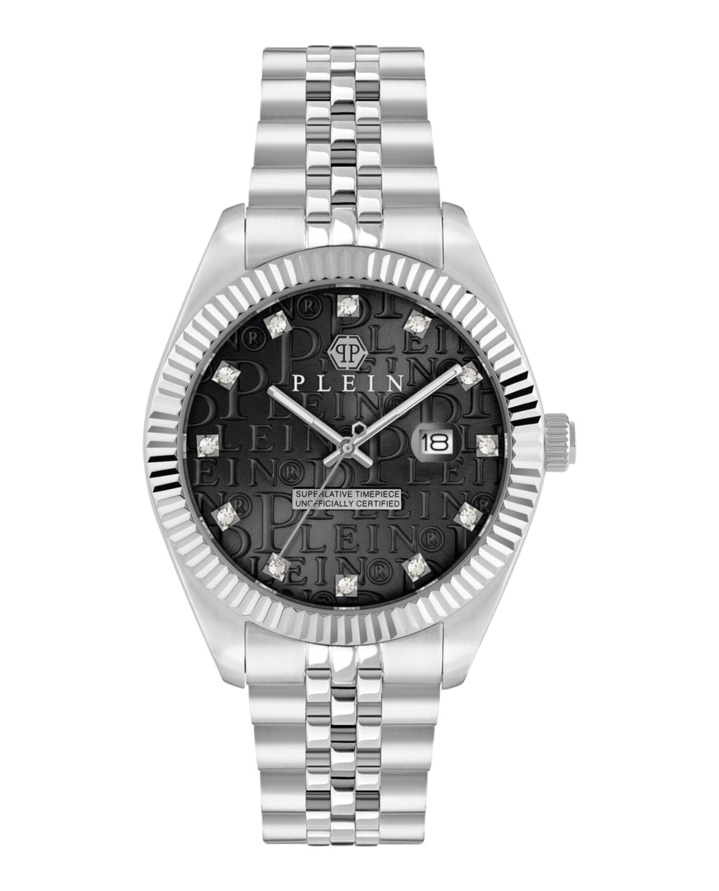 Philipp Plein Mens Stainless Steel 41mm Bracelet Fashion Watch Stainless Steel
