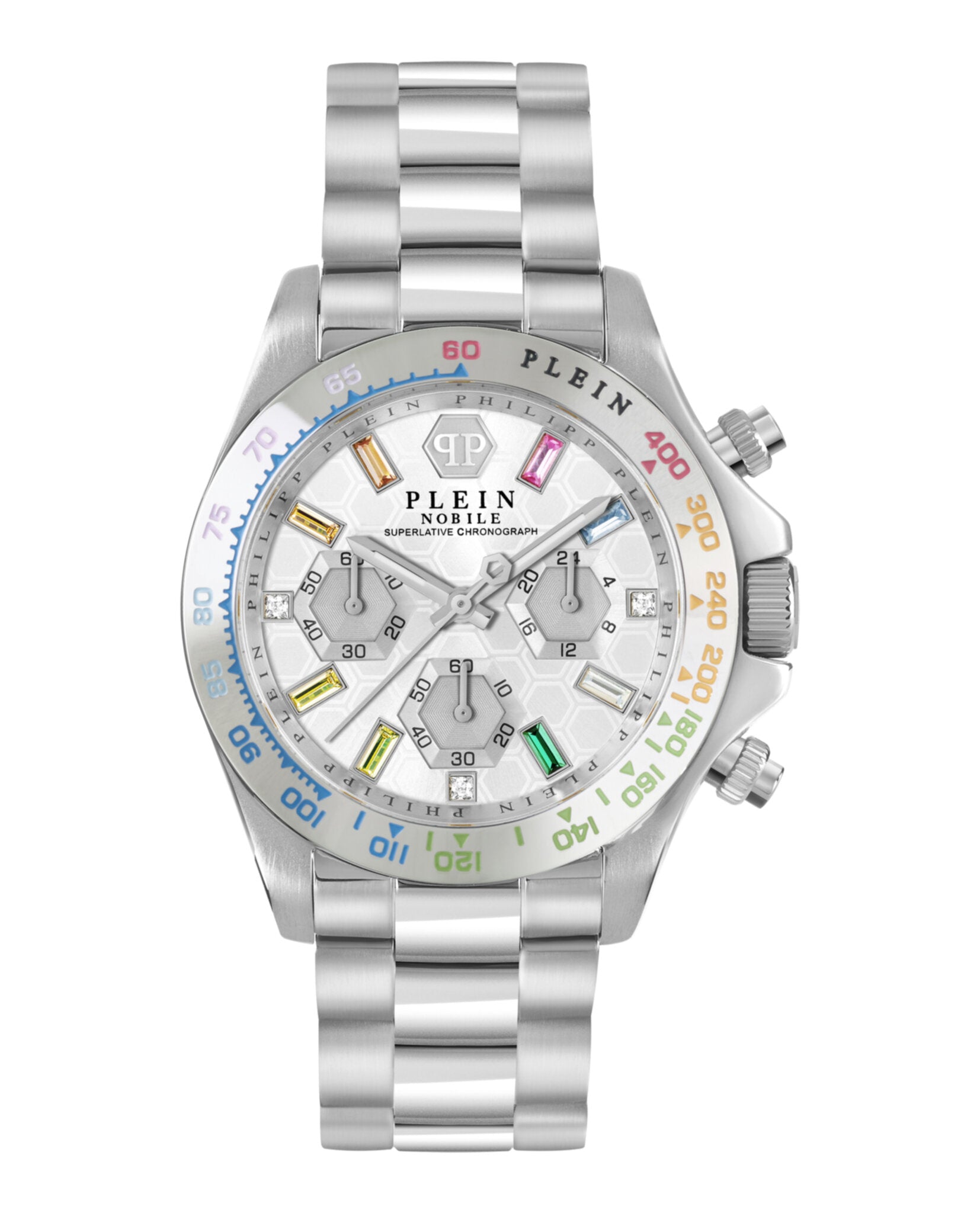 Philipp Plein Womens Nobile Stainless Steel 38mm Bracelet Fashion Watch Stainless Steel