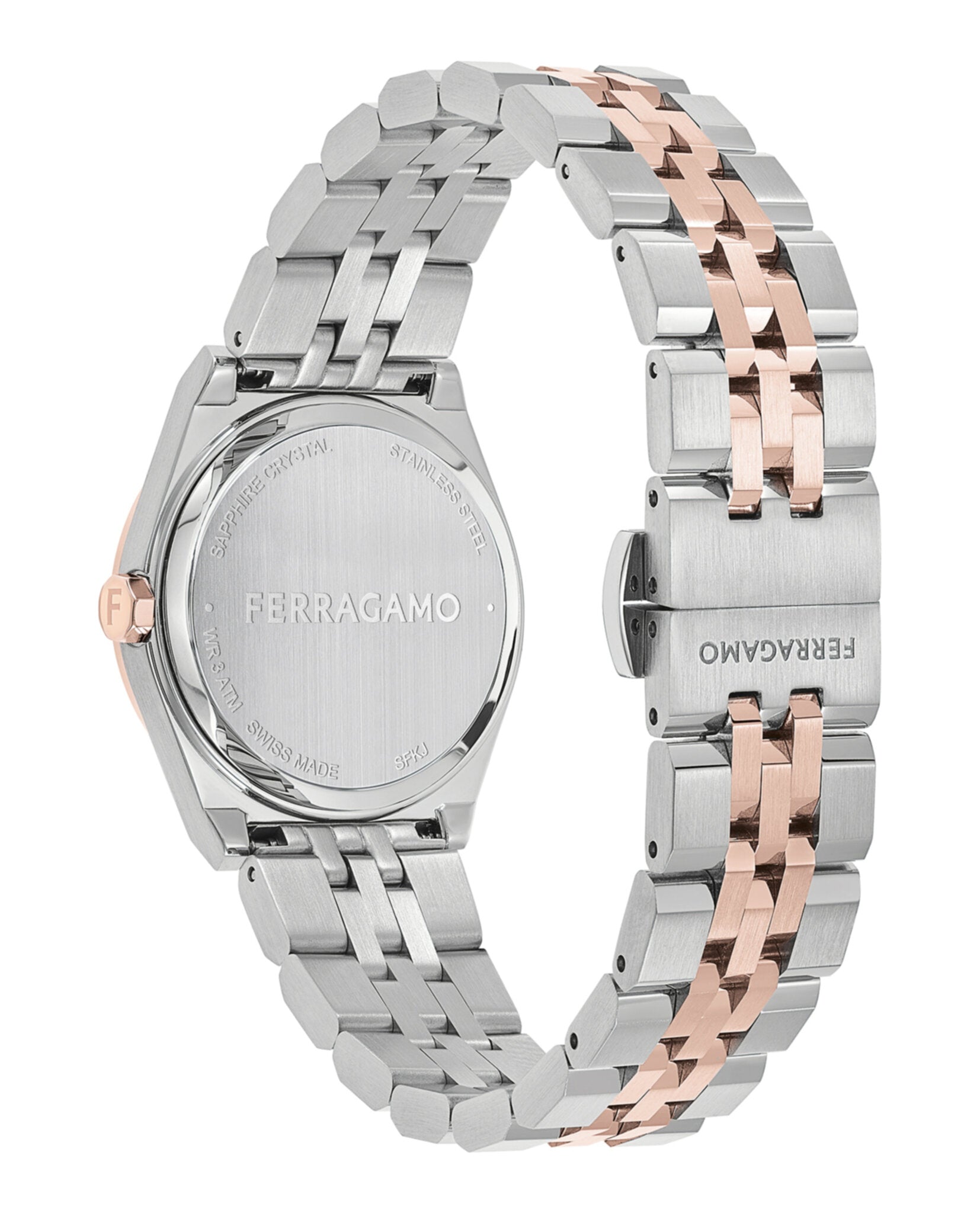 Ferragamo Womens  Two Tone 28mm Bracelet Fashion Watch