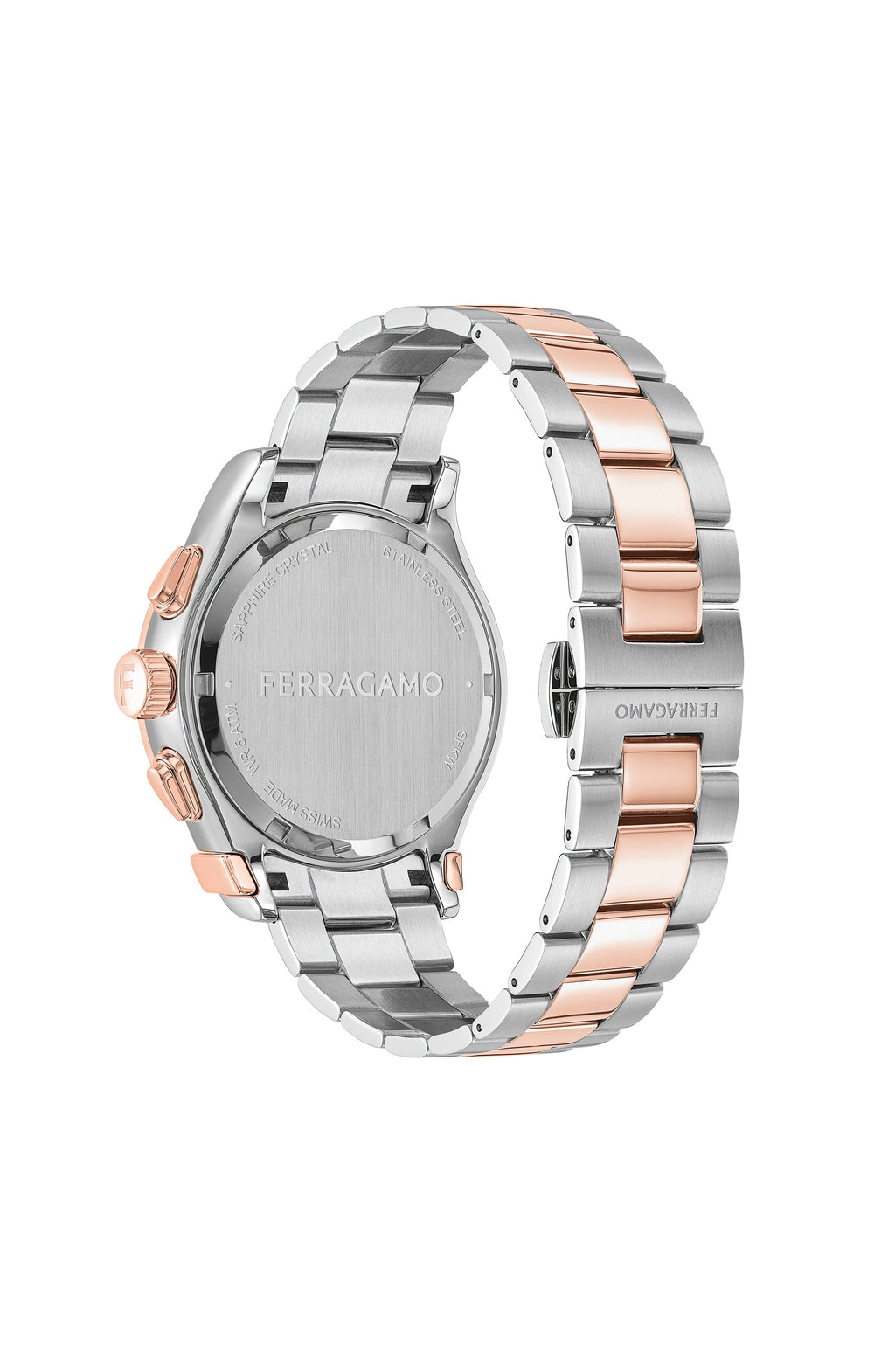 Ferragamo Womens Ferragamo 1927 Two Tone 38mm Bracelet Fashion Watch