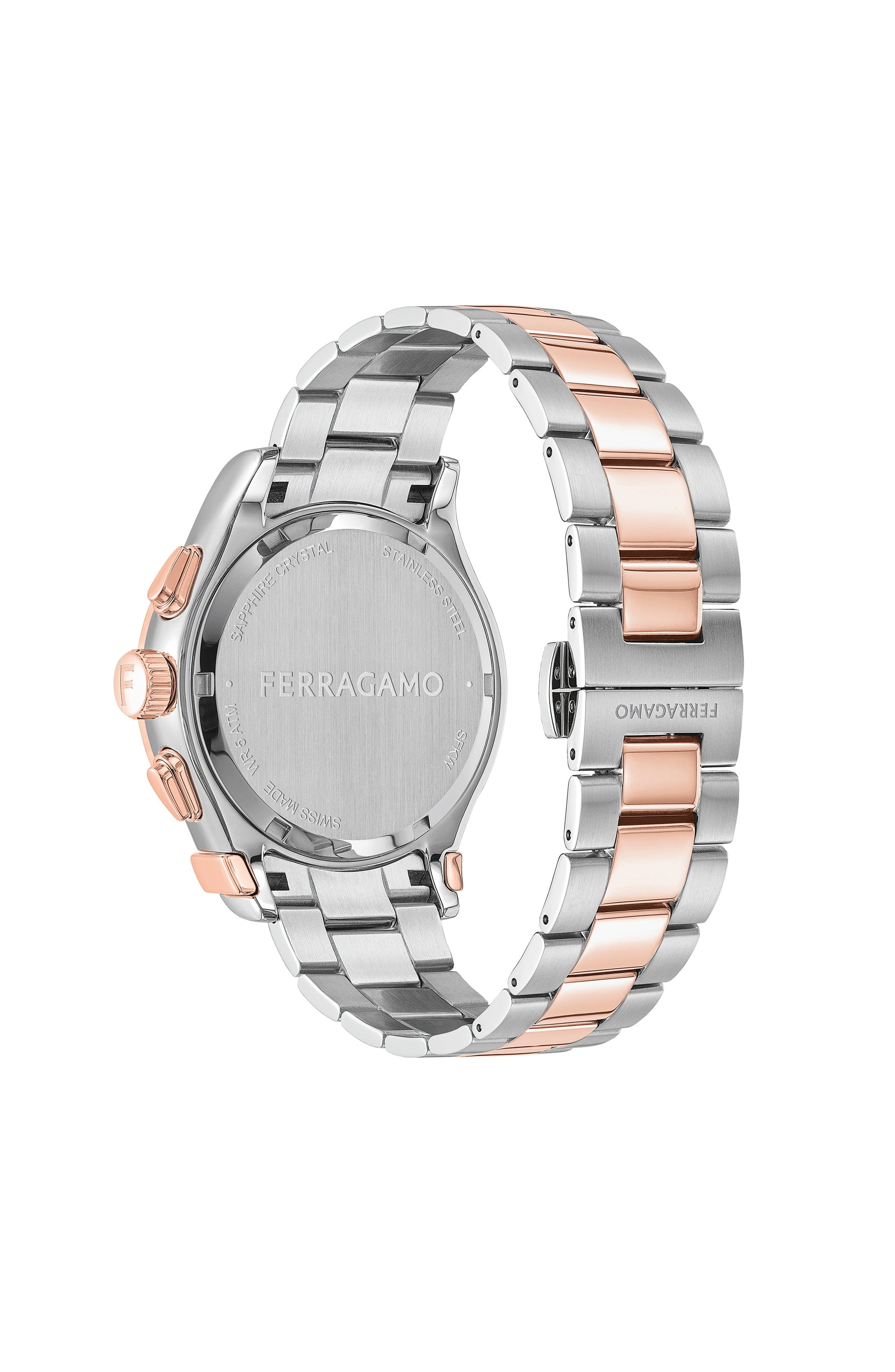Ferragamo Womens Ferragamo 1927 Two Tone 38mm Bracelet Fashion Watch