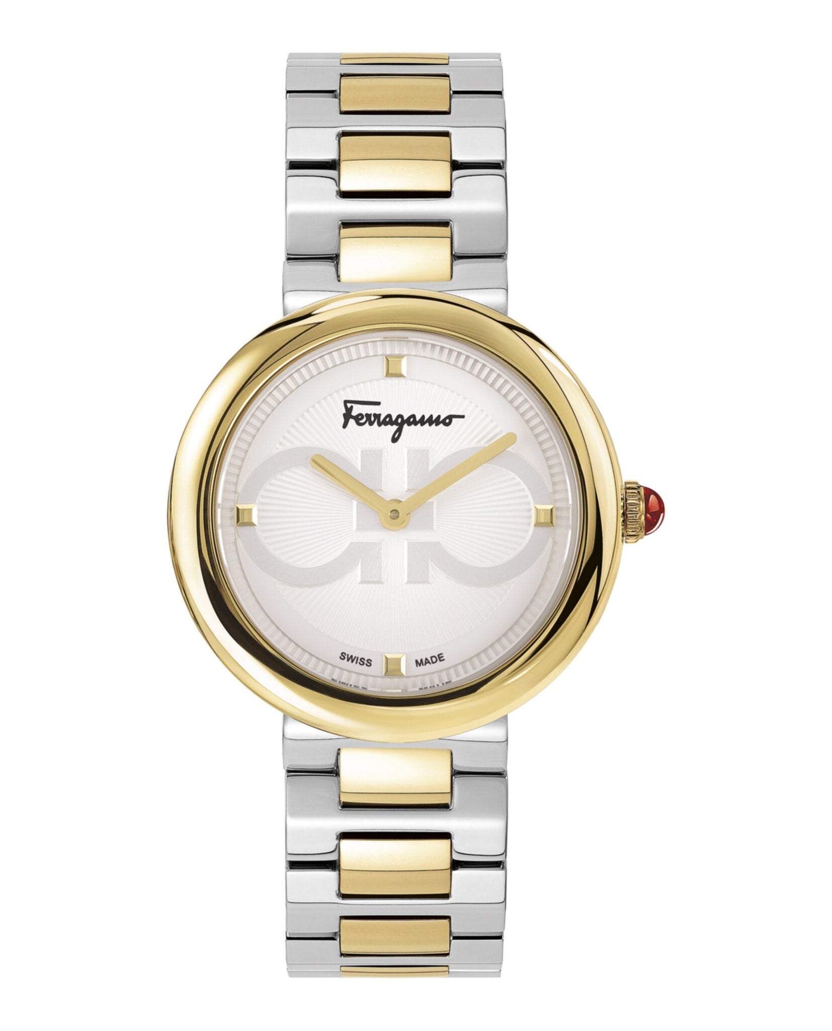 Ferragamo Womens Ferragamo Chic Gold 32mm Bracelet Fashion Watch