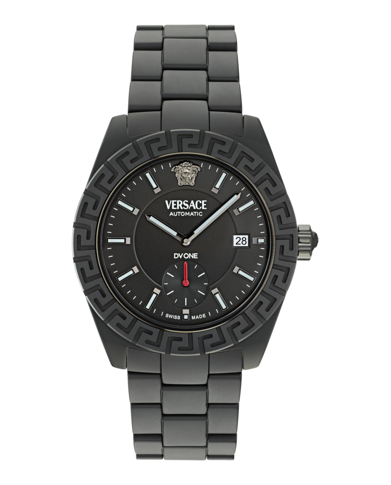 Versace Mens DV One Black 43mm Bracelet Fashion Watch Black