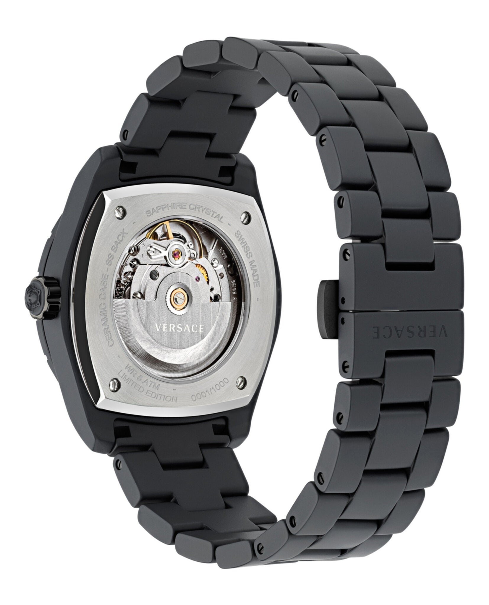 Versace Mens DV One Black 43mm Bracelet Fashion Watch