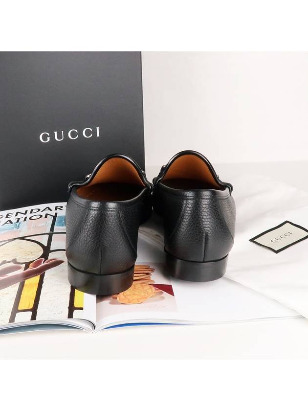 Gucci Horsesbit Nestor Grain Leather Loafers Black