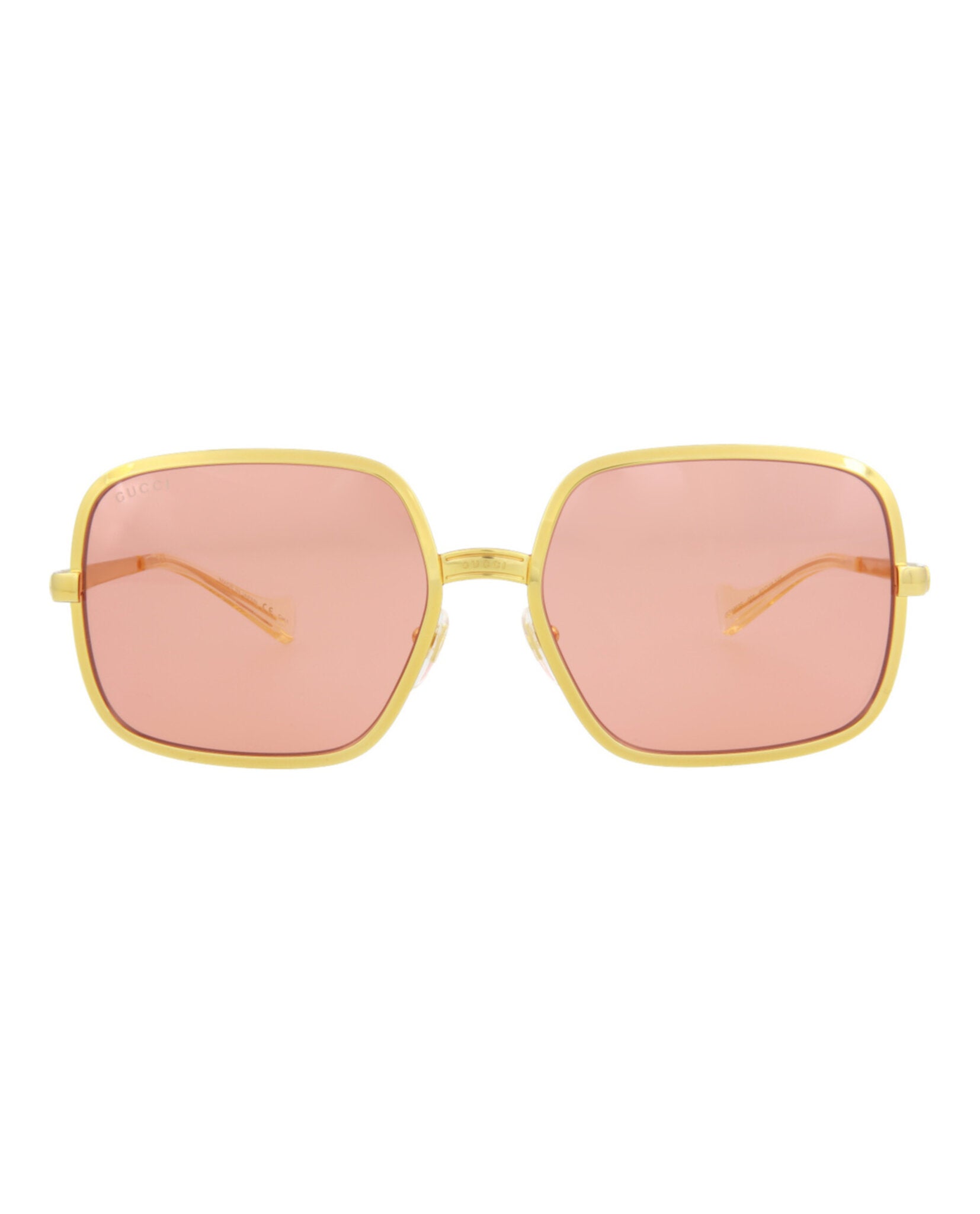 Gucci Square-Frame Metal Sunglasses