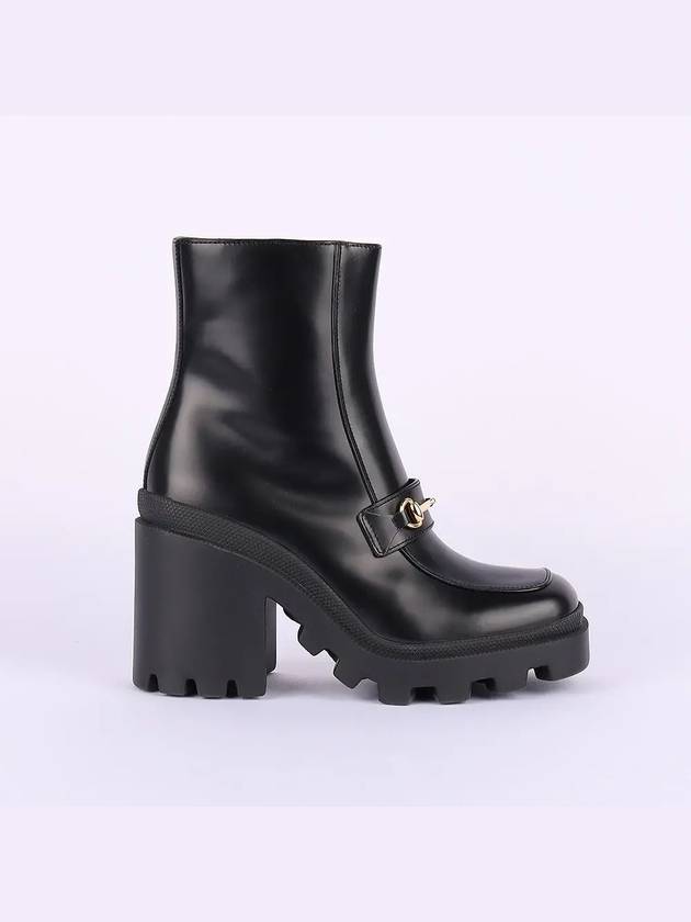Gucci Middle Boot with Horsebit Black Leather