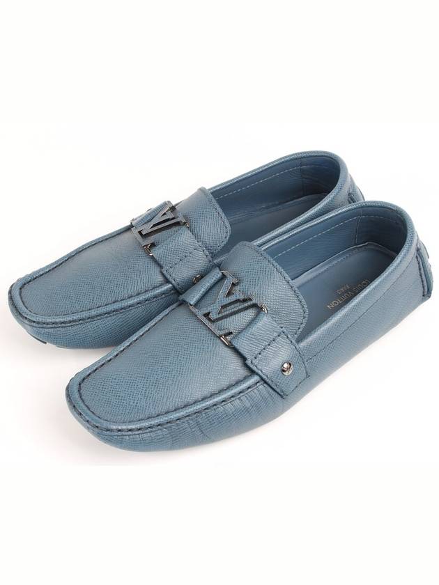 Louis Vuitton LV initial leather loafer blue 8 5 275