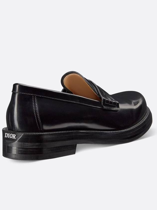 Christian Dior Carlo Polished Calfskin Loafers Black