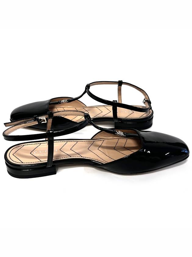 Gucci Ballet leather flat shoes 754136 BK000 black