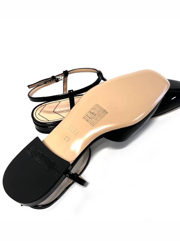 Gucci Ballet leather flat shoes 754136 BK000 black