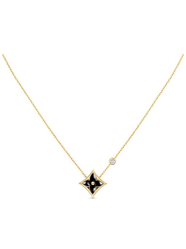 Louis Vuitton Color Blossom BB Star Pendant Necklace Black Gold