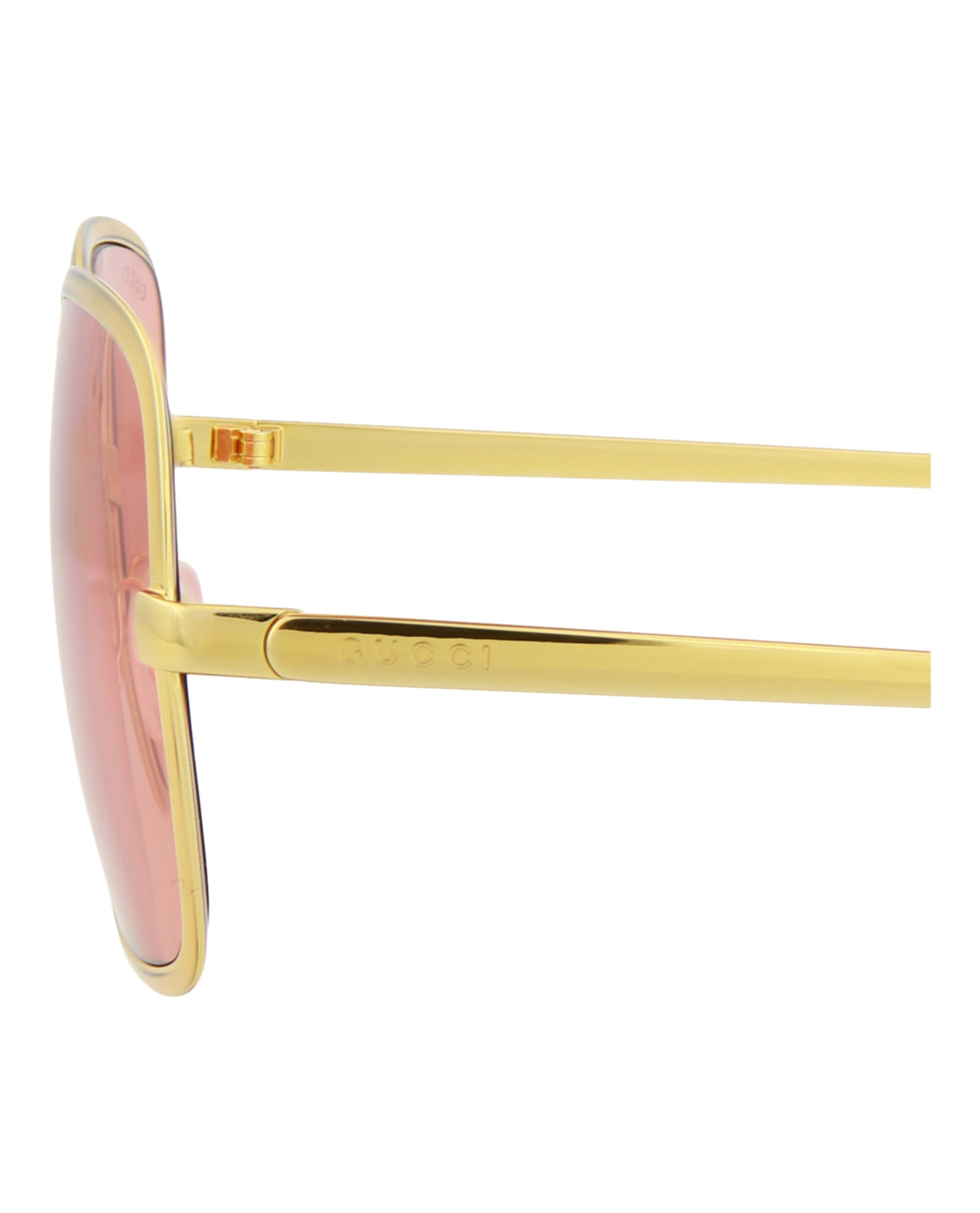 Gucci Square-Frame Metal Sunglasses