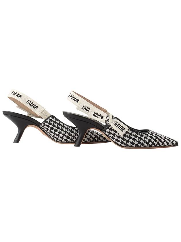 Christian Dior KCP555PLR Jar Houndstooth Pumps Heel Slingback Size 35 33814Y