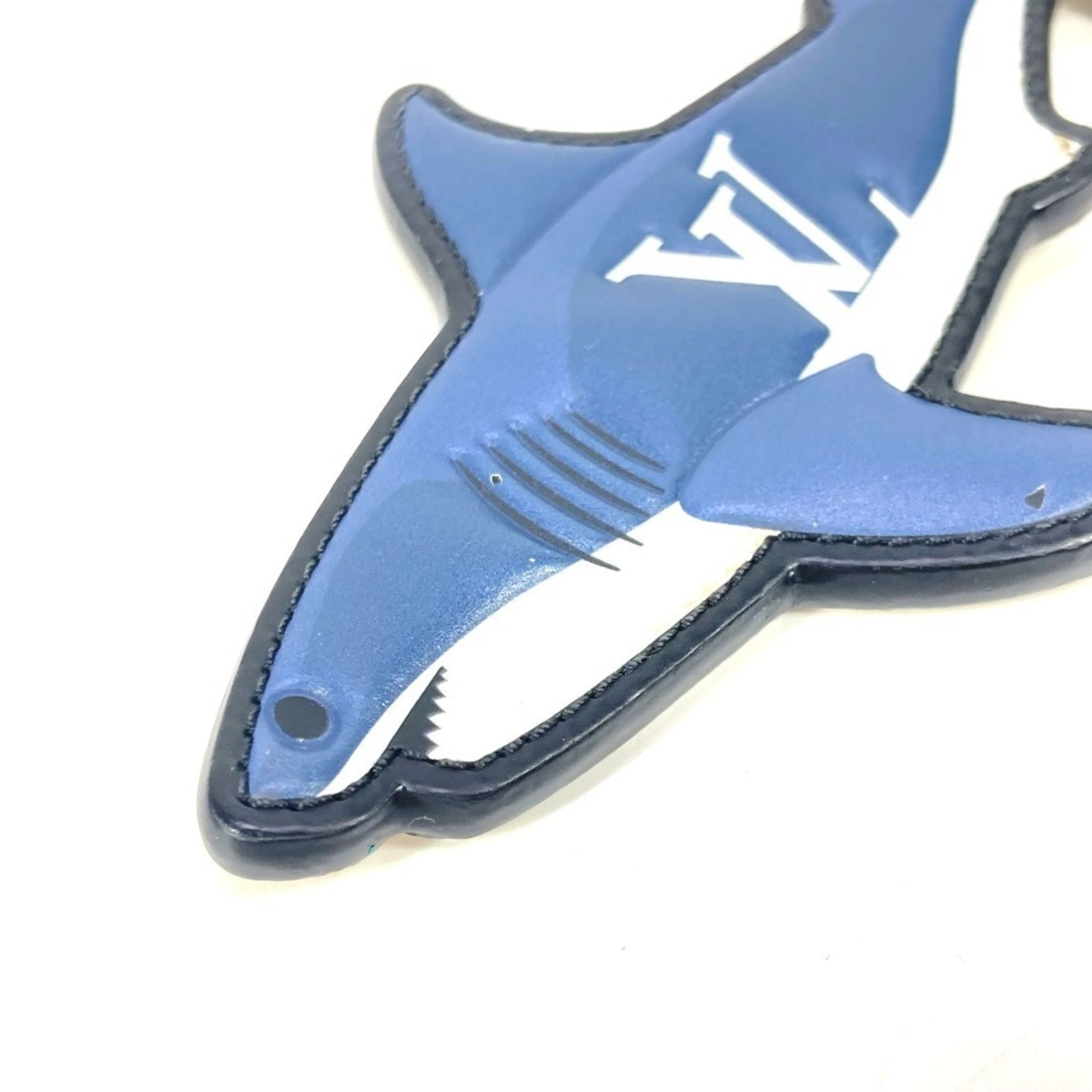 Louis Vuitton blue Leather Keyring