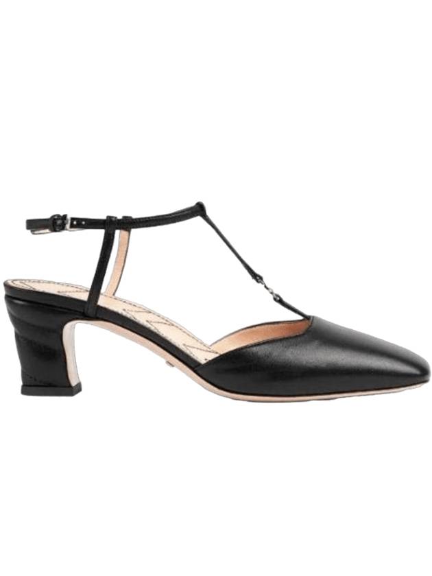 Gucci Petite GG Leather Slingback Heel Black