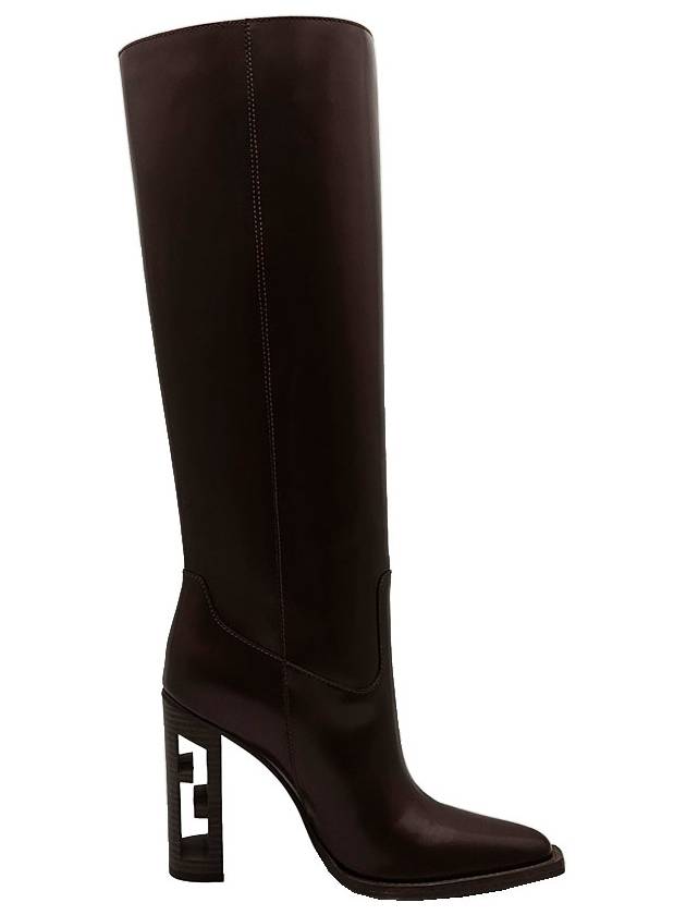 Fendi Fendi brown baguette cut leather long boots 38