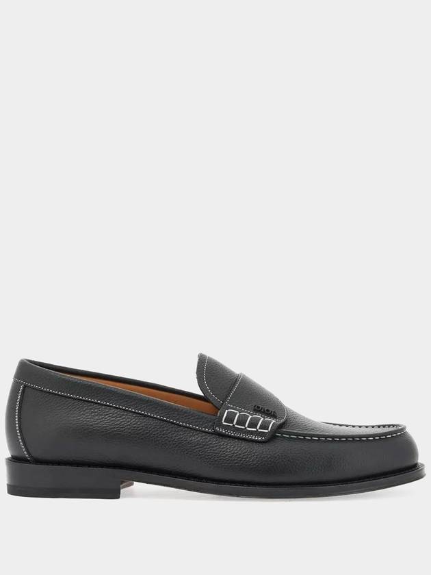 Christian Dior Granville Grained Calfskin Loafers Black