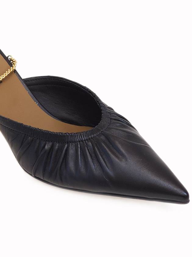 Fendi Colibri Lite Chain Ankle Strap Mule Heel Black