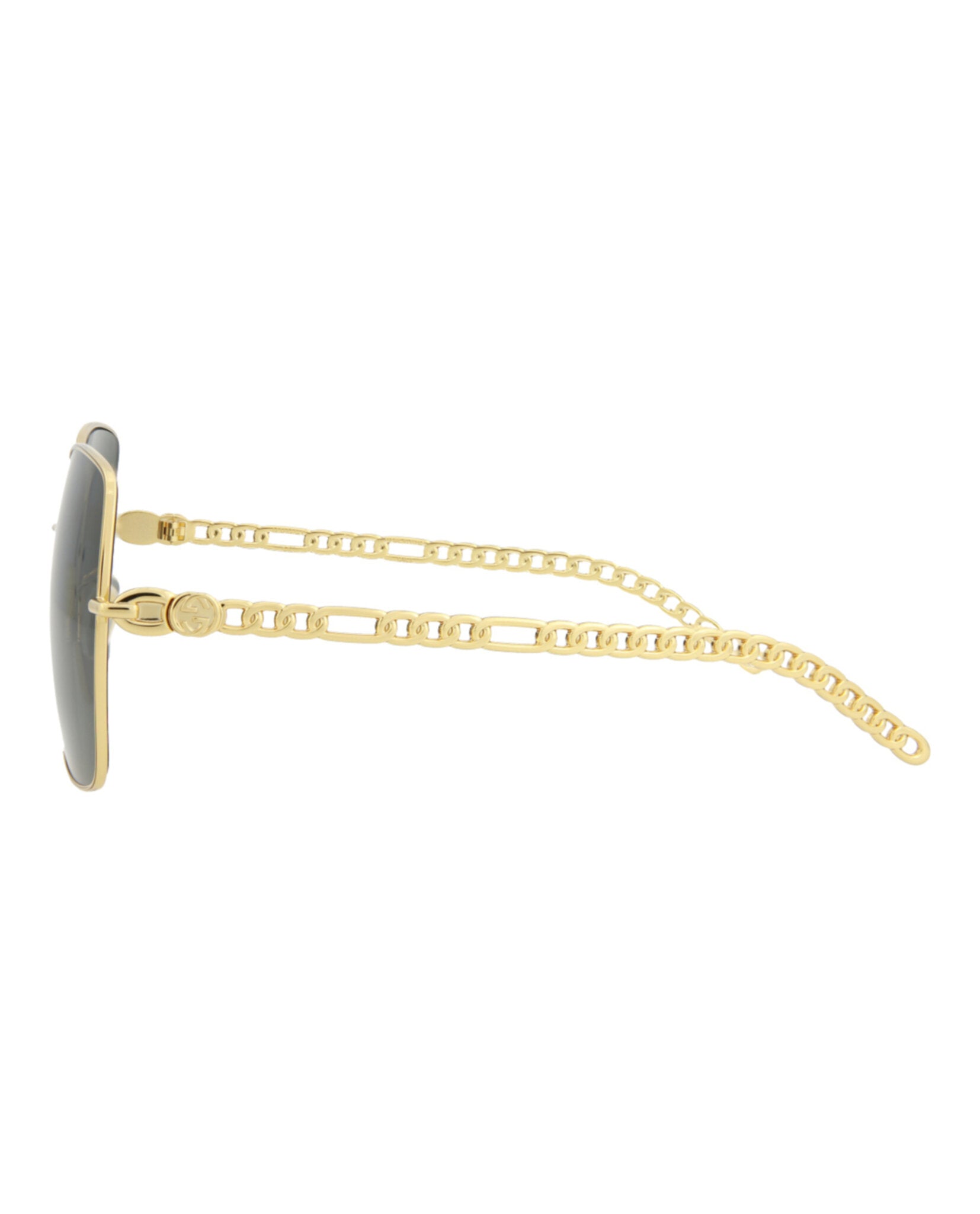 Gucci Square-Frame Metal Sunglasses