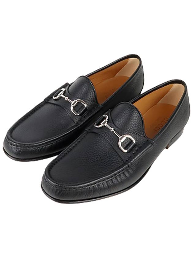 Gucci Horsesbit Nestor Grain Leather Loafers Black