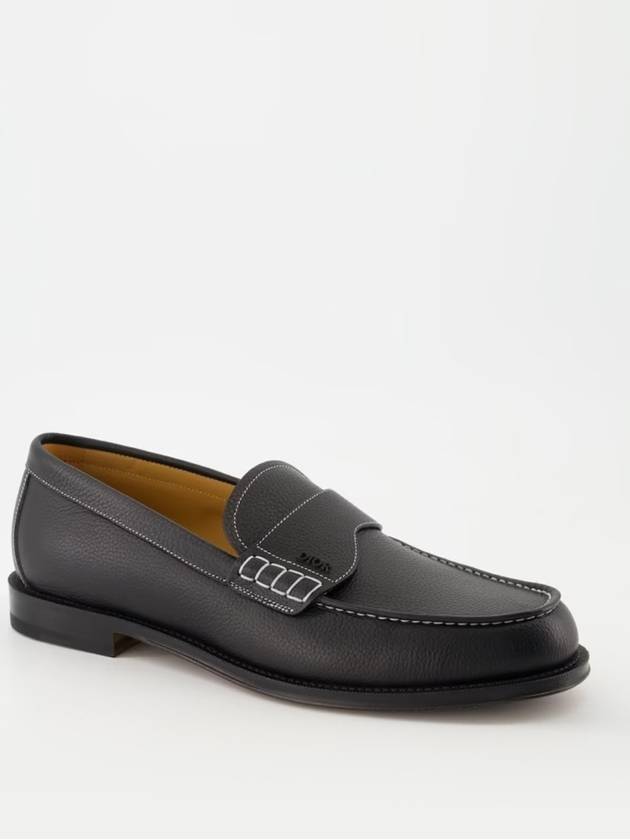 Christian Dior Granville Grained Calfskin Loafers Black