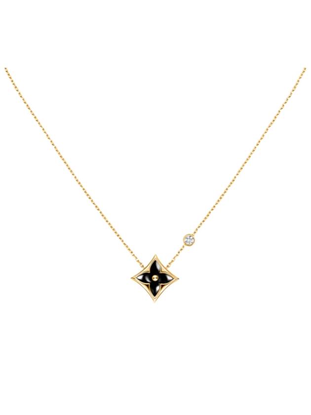 Louis Vuitton Color Blossom BB Star Pendant Necklace Black Gold