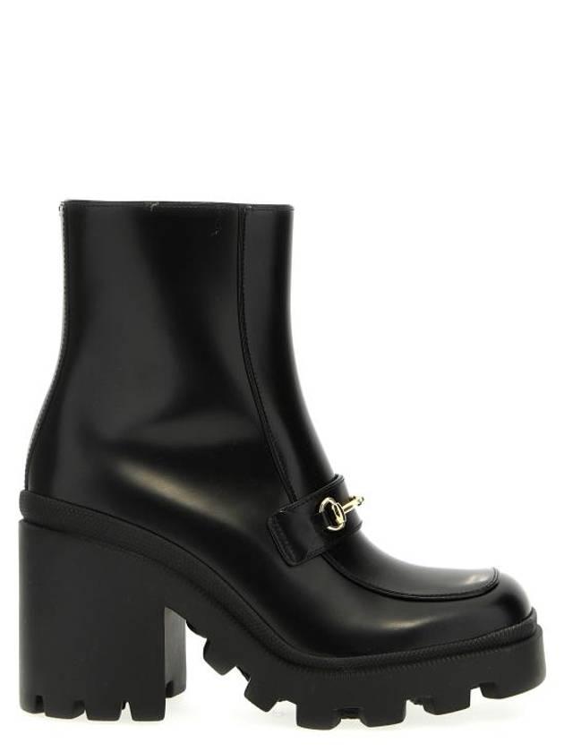 Gucci Middle Boot with Horsebit Black Leather