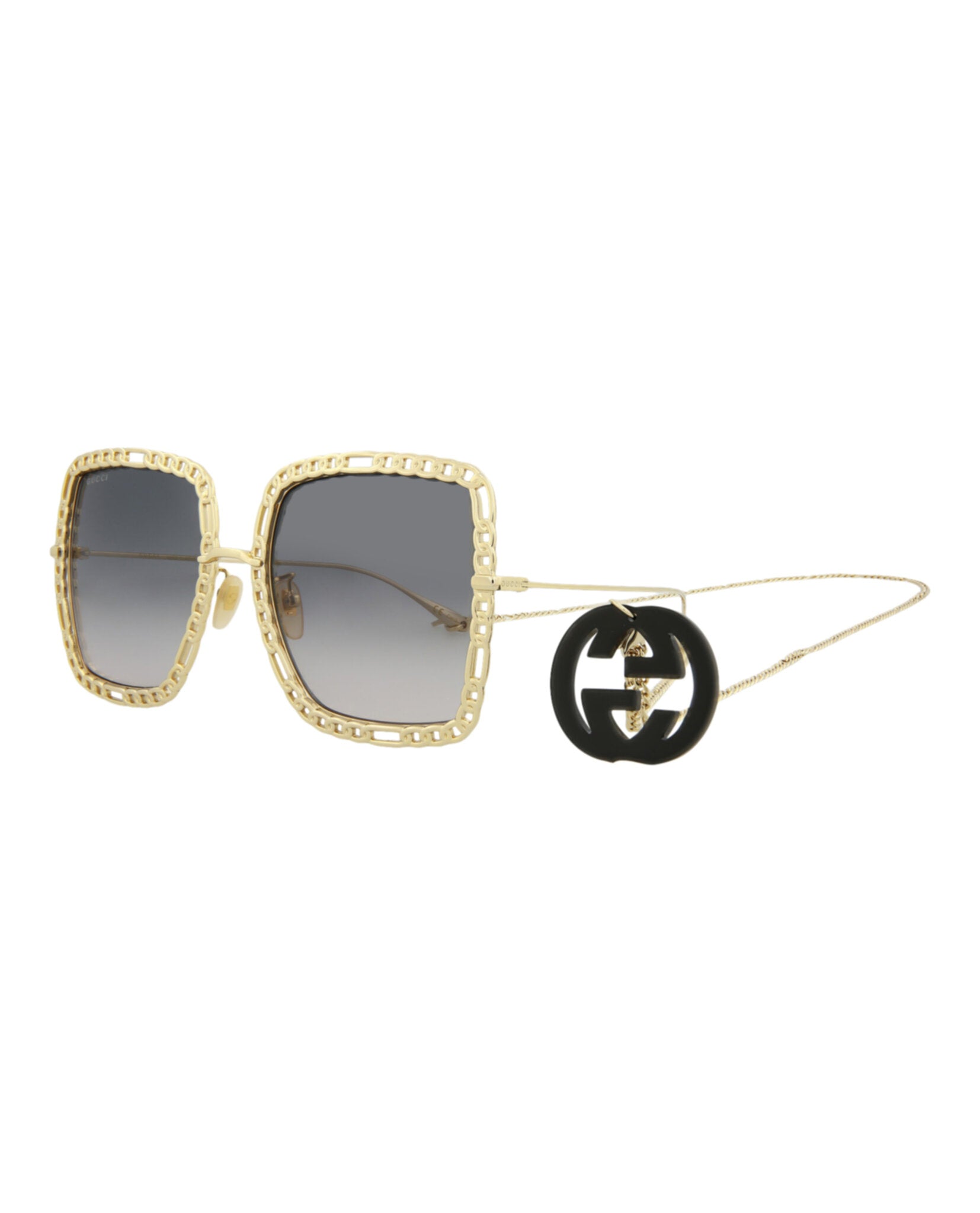 Square-Metal Frame Sunglasses