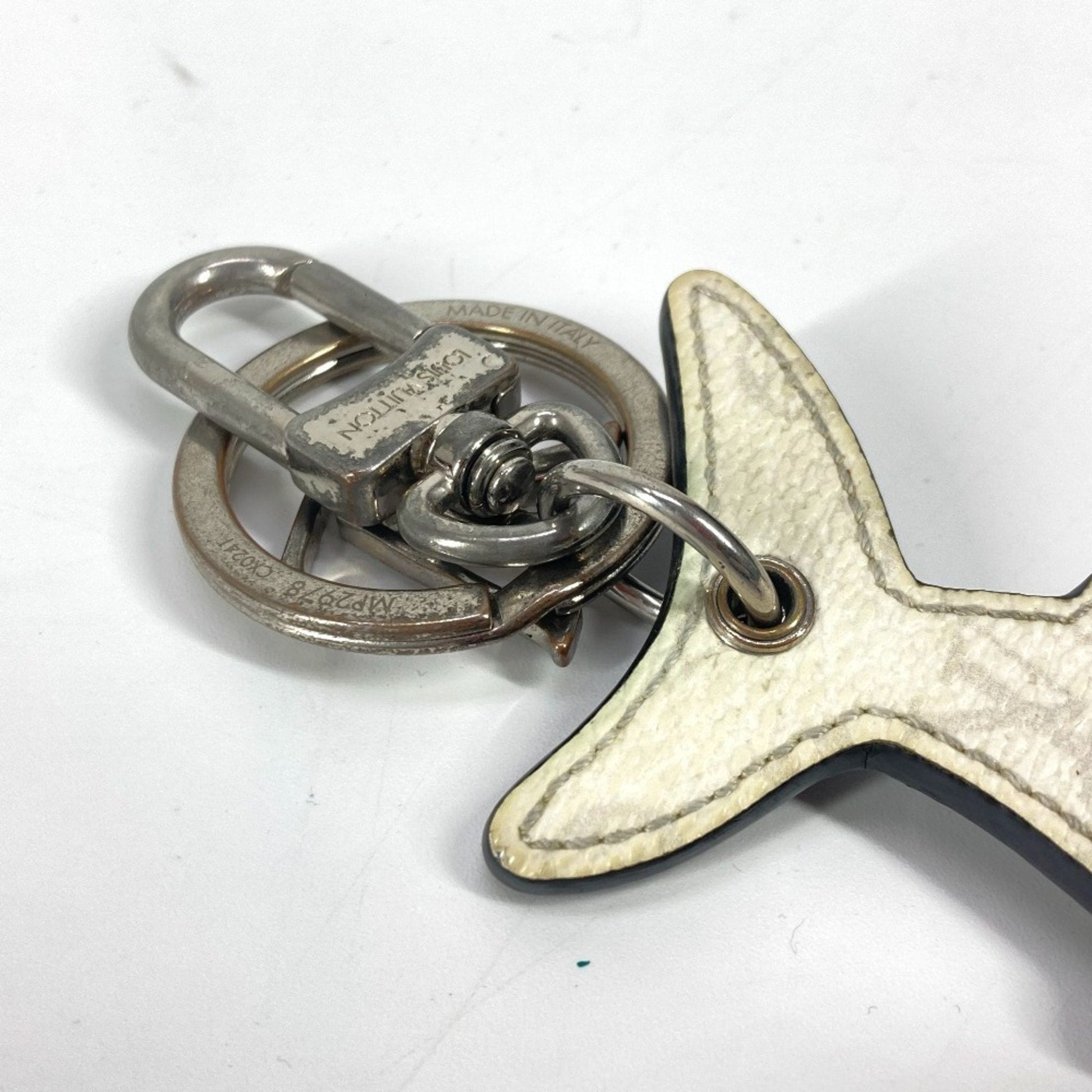 Louis Vuitton blue Leather Keyring
