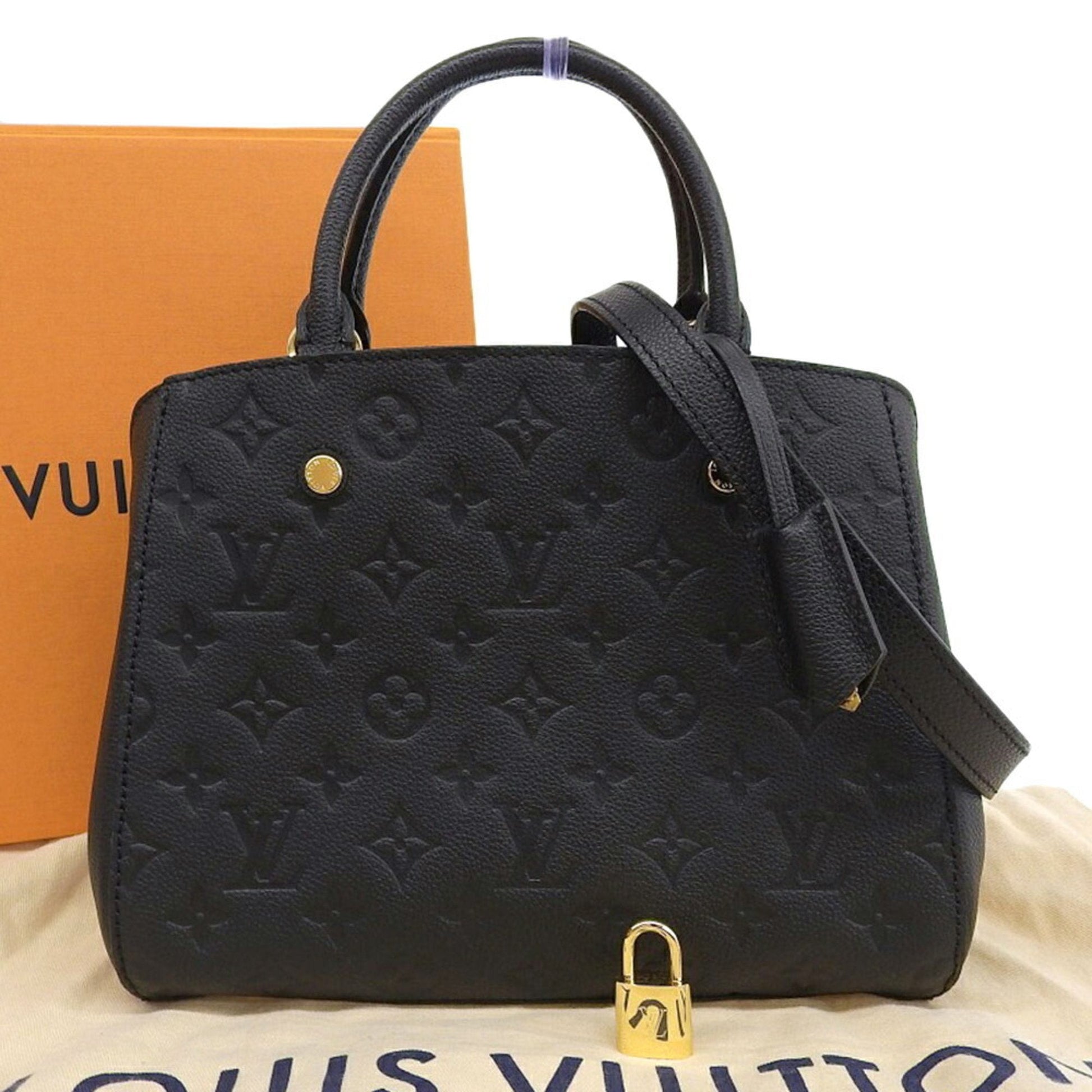 Louis Vuitton Monogram Empreinte Noir Leather Handbag