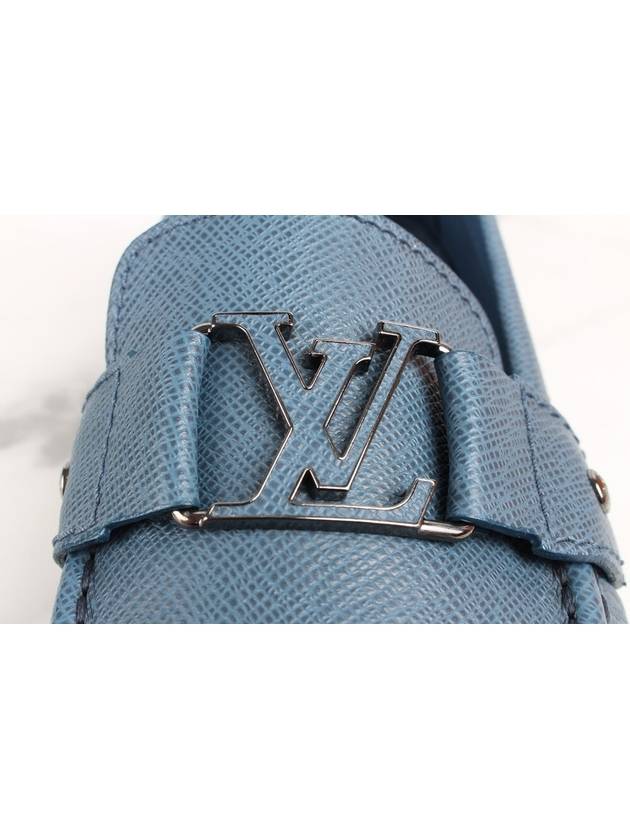 Louis Vuitton LV initial leather loafer blue 8 5 275