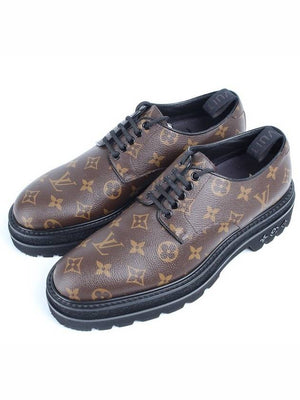 Louis Vuitton LV Black Ice Monogram Derby Shoes 7 260